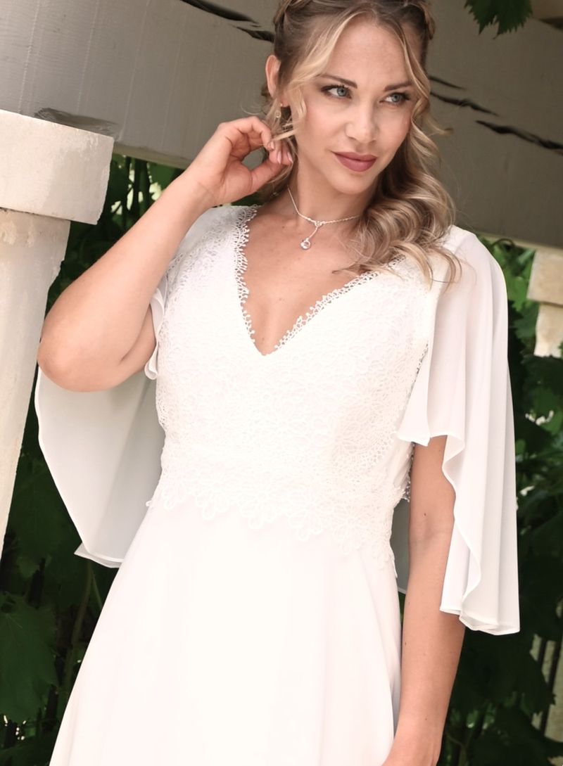 Robe de mariée bohème avec manche