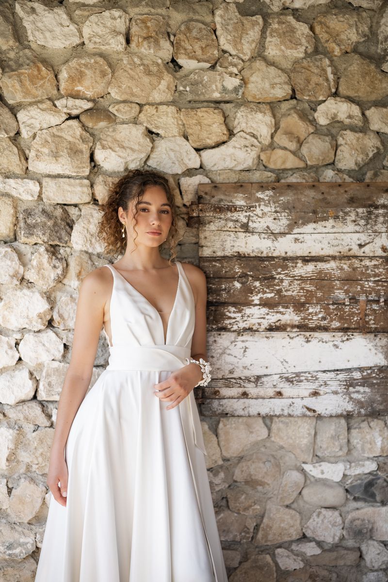 Robe de mariée simple fluide