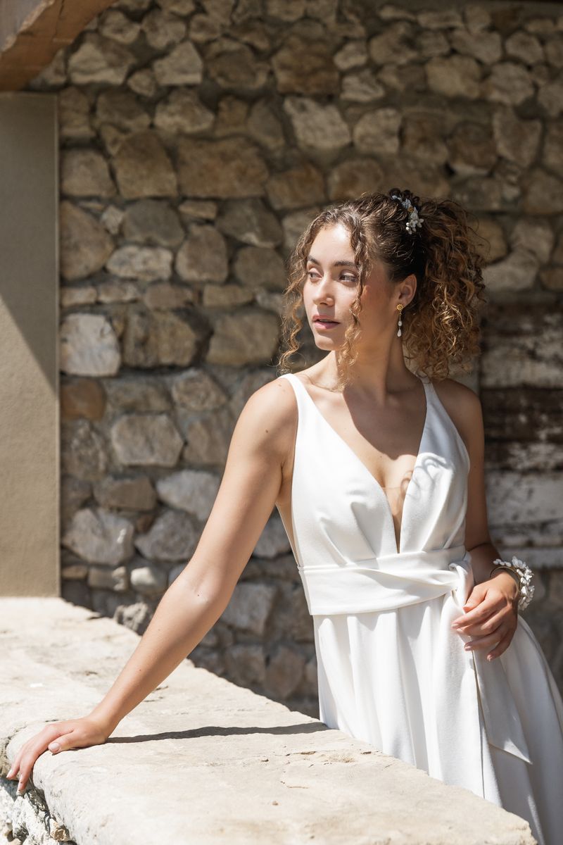 Robe de mariée simple fluide