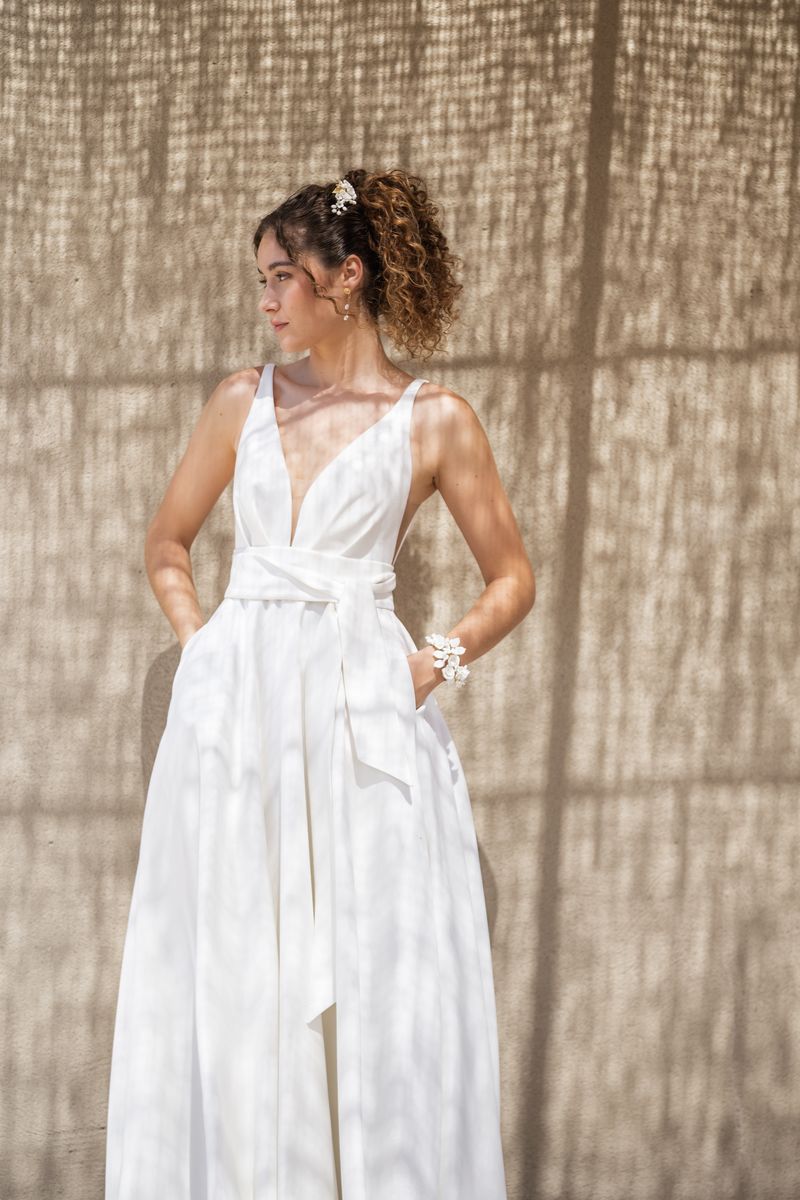 Robe de mariée simple fluide