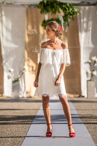MUGET, ROBE DE MARIÉE COURTE